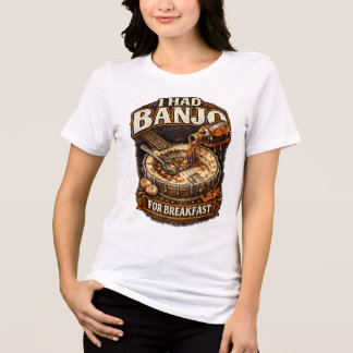 Camiseta Feminina "Tomei Banjo no Café da Manhã"