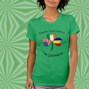 Camiseta feminina trevo personalizada Romênia Irla