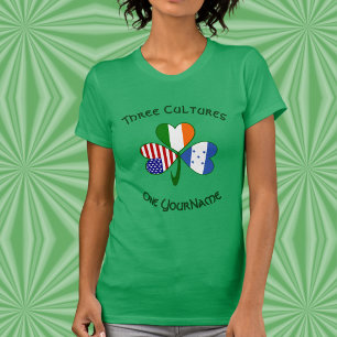 Camiseta feminina trevo personalizado Honduras Irl