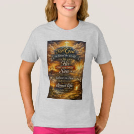 Camiseta Feminina Versículo Bíblico João 3:16
