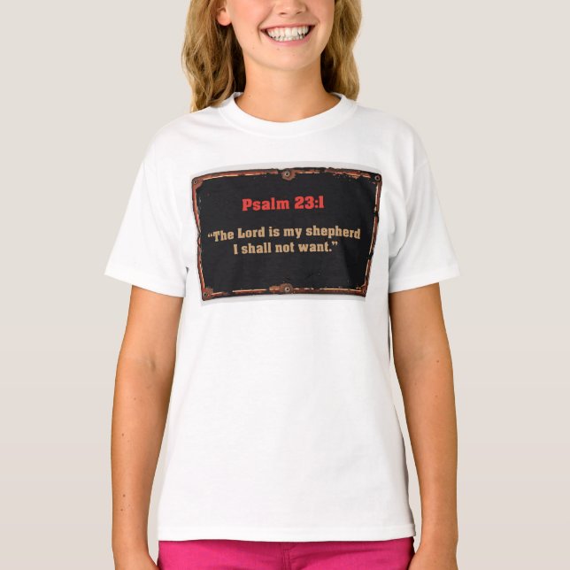 Camiseta Feminina Versículo Bíblico Salmo 23:1 Cri (Frente)