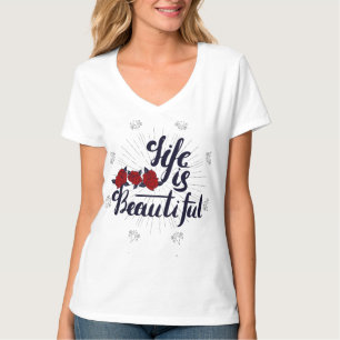 Camiseta Feminina Vida é Bela Camiseta