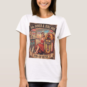 Camiseta Feminina Vintage NRH 50s Diner & Jukebox