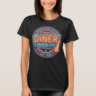 Camiseta Feminina Vintage Roadside Diner Estrada A