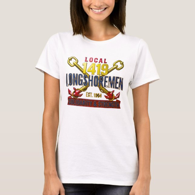 Camiseta Feminina Vintage Solidariedade dos Trabal (Frente)