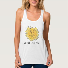 Camiseta feminina Welcome Sun Flowy Racerback