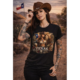 Camiseta Feminina Western Vintage Texas Cowgirl