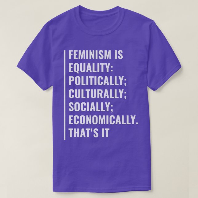 Camiseta Feminismo é igualdade (Frente do Design)