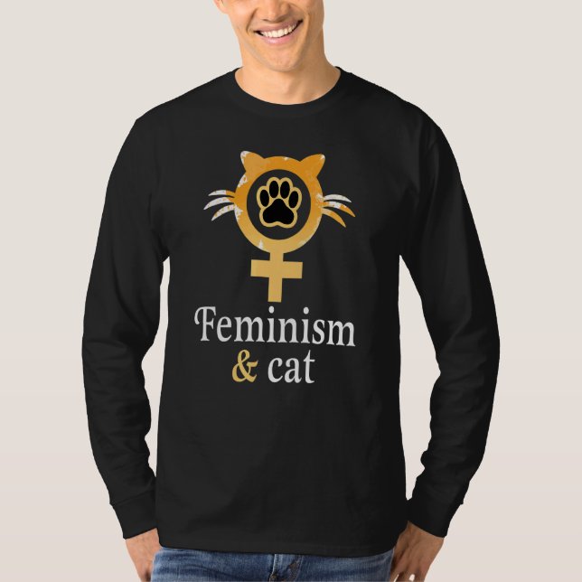 Camiseta Feminismo e Roupa de Gato (Frente)
