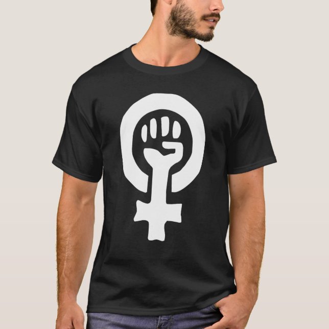 Camiseta Feminist Symbol Protester Support Resist Fist Wome (Frente)