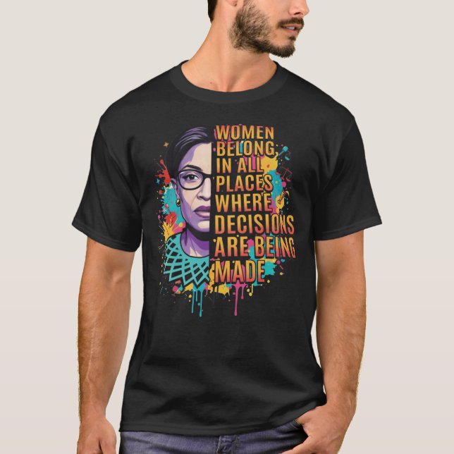 Camiseta Feminista Cita Tee com Desenho de Empoderamento Ar (Frente)