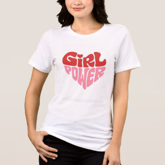Camiseta Feminista Coração Girl Power Vermelha Ros