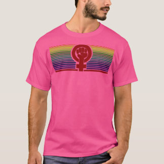 Camiseta Feminista do arco-íris