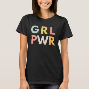 Camiseta Feminista do Poder das Meninas. Garotas fortes. Fe