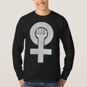 Camiseta Feminista do Power Fist - Símbolo Feminino Feminis