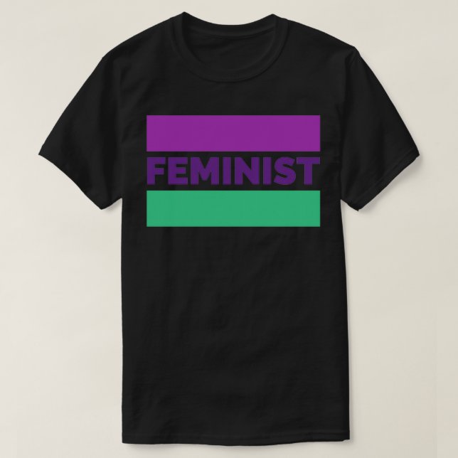 Camiseta Feminista em cores sufragadas (Frente do Design)
