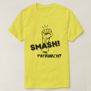 Camiseta feminista - Esmaga o Patriarcado (preto) - t-shirt