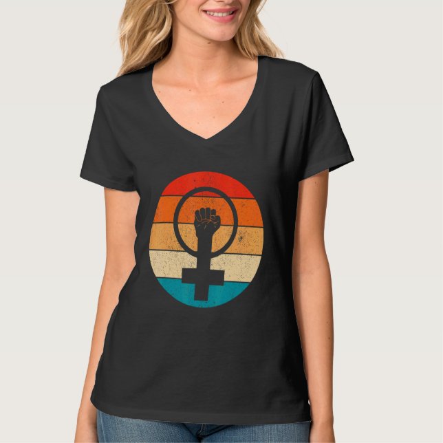 Camiseta Feminista - Símbolo Feminina para Igualdade Femini (Frente)