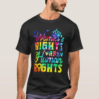 Camiseta Feminista Tie Dye Direitos da Mulher são Direitos