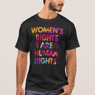 Camiseta Feminista Tie Dye Direitos da Mulher são Direitos