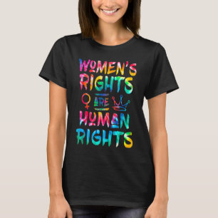 Camiseta Feminista Tie Dye Direitos da Mulher são Direitos
