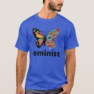 Camiseta Feministas Feministas Direitos Borboletas Feminina