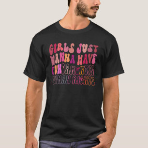 Camiseta Feministas Meninas Só Querem Ter Direitos Fundamen