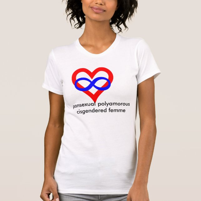 Camiseta Femme cisgendered pansexual de Polyamorous (Frente)