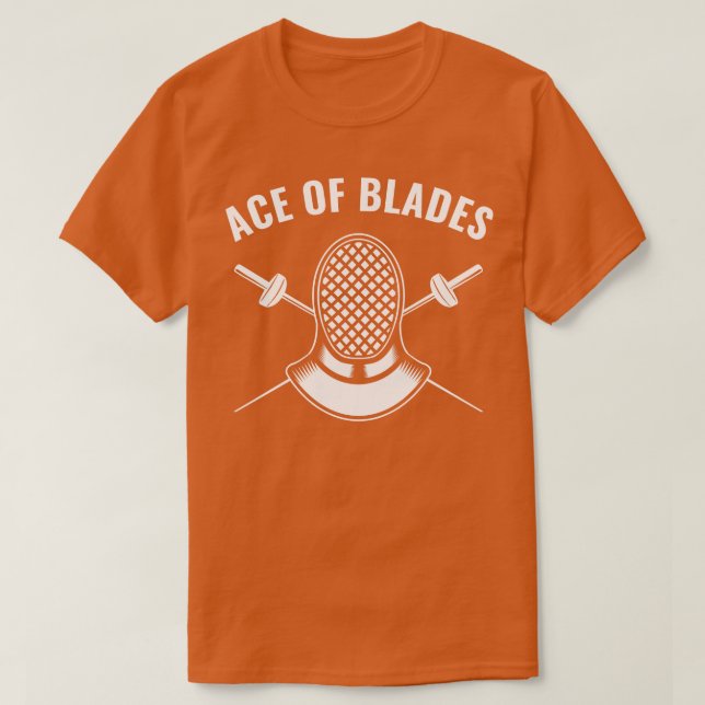 Camiseta Fencer Engraçado Esgrima Ás de Lâminas (Frente do Design)