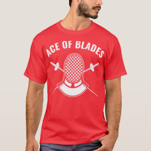 Camiseta Fencer Engraçado Esgrima Ás de Lâminas
