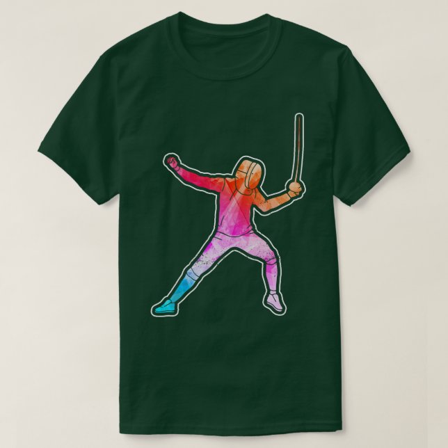 Camiseta Fencer Fencer Foil Epee Saber (Frente do Design)