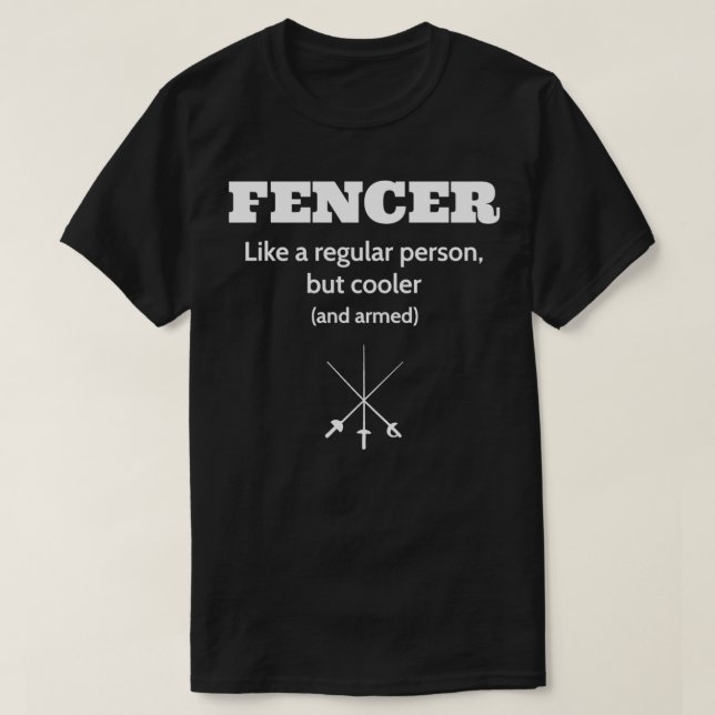 Camiseta Fencer Funny Definition (Frente do Design)
