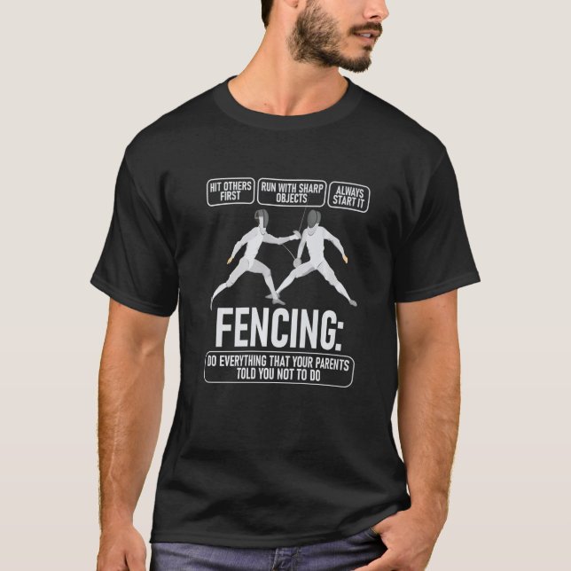 Camiseta Fencer Swordsman Swordmanship Saber Epee (Frente)
