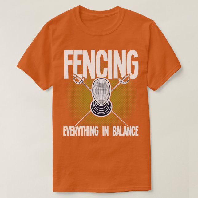 Camiseta Fencing Everything In Balance (2) (Frente do Design)
