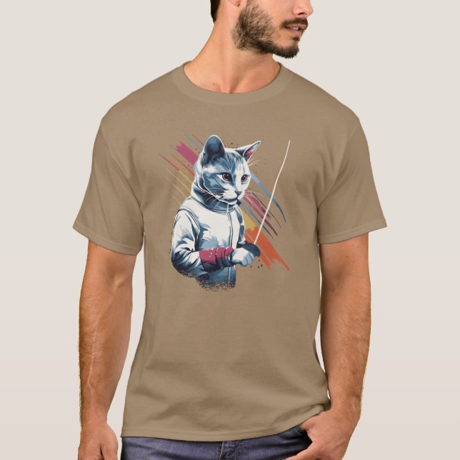 Camiseta Fencing Game gamer fencer athletesport fencing gif (Frente)