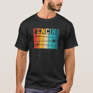 Camiseta Fencing Retro Vintage  Sabre Epee Fencer Coaches