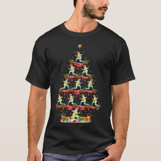 Camiseta Fencing Sports Xmas Tree Lighting Fencing Christma