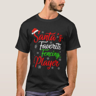 Camiseta Fencioso Natal do Jogador de Esgrima Favorito dos