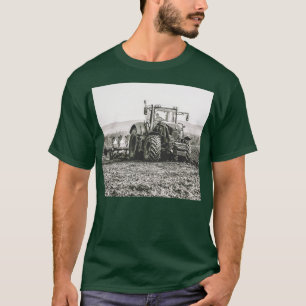 Camiseta Fendt Trator Plowing in the Surrey Colinas UK