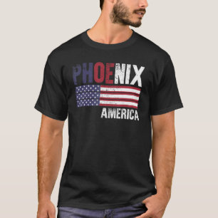 Camiseta Fênix America Flag American Mens Womens Kids