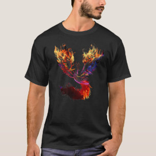 Camiseta Fênix fogo pássaro renascer ascensão por cinzas Re
