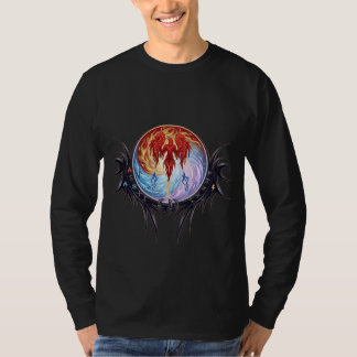 Camiseta Fênix Mítica Fogo e Gelo Tribal