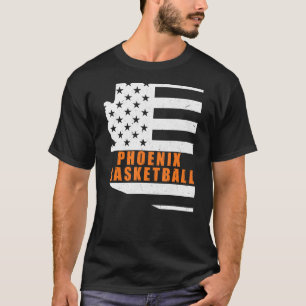 Camiseta Fênix Negra Basquete Estados Unidos, Bandeira, Ari