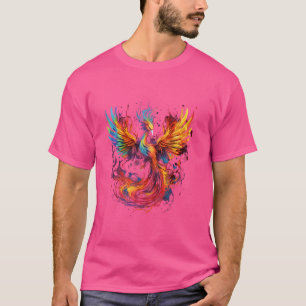 Camiseta Fênix Trabalho de arte Firebird renascer Pássaro M
