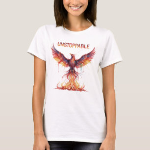 Camiseta Fênix Vibrante Ressurgindo Aquarela Imparável