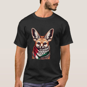 Camiseta Fennec Argelino com o Lenço Keffiyeh Palestina