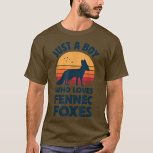 Camiseta Fennec Fo Apenas Um Menino Que Ama Raposa Retro Vi