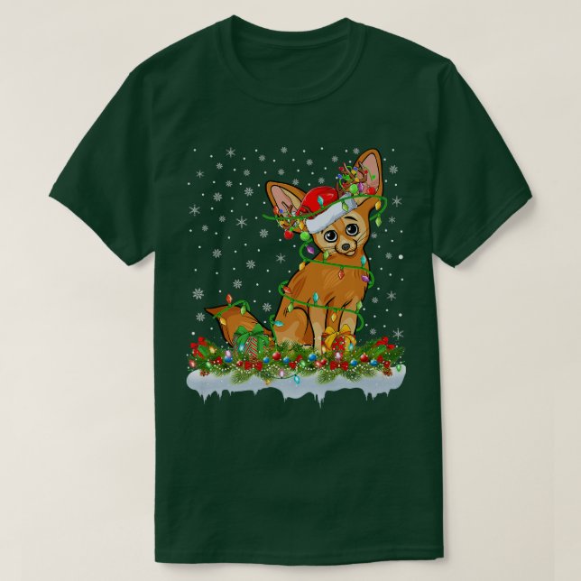 Camiseta Fennec Fo Lover Matching Xmas Lighting Fennec Fo C (Frente do Design)