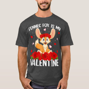 Camiseta Fennec Fo Lover Rosa vermelha Flor Fennec Fo Valen