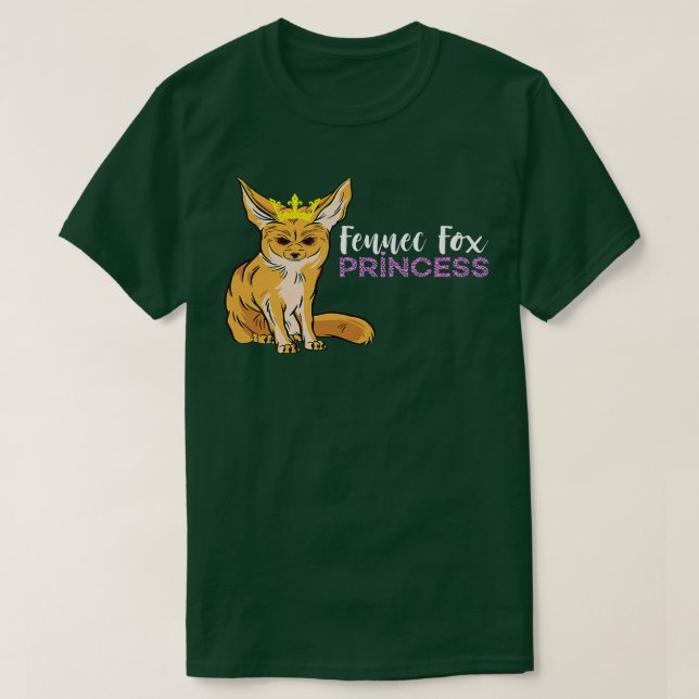 Camiseta Fennec Fo Princess Ears Crown Animal Fennec Fo Lov (Frente do Design)